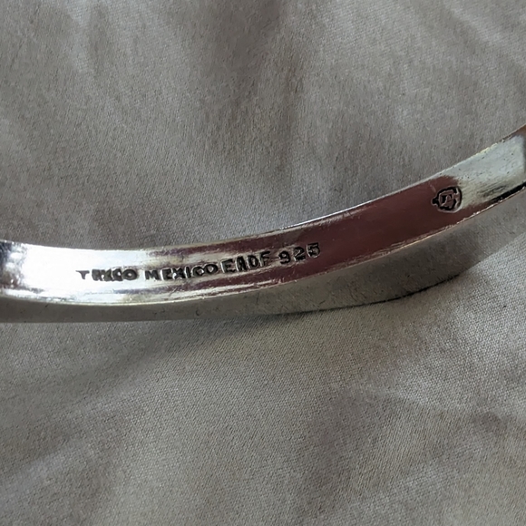 Bangle bracelet Sterling silver Taxco Mexico 925 - Picture 3 of 5